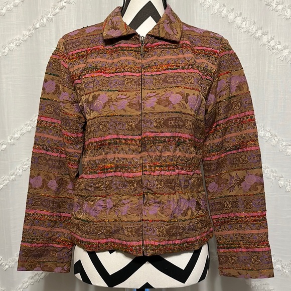 Coldwater Creek Jackets & Blazers - Coldwater Creek Bohemian Tweed Floral Blazer Size Petite Small